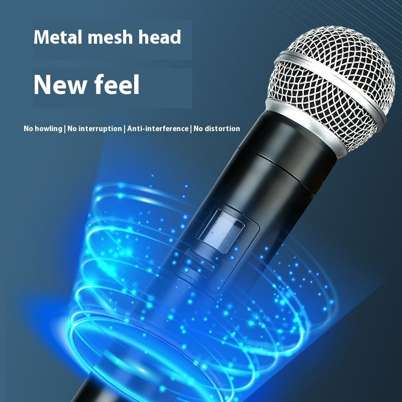 Home Karaoke Microphone New VHF One-to-two Wireless Microphone