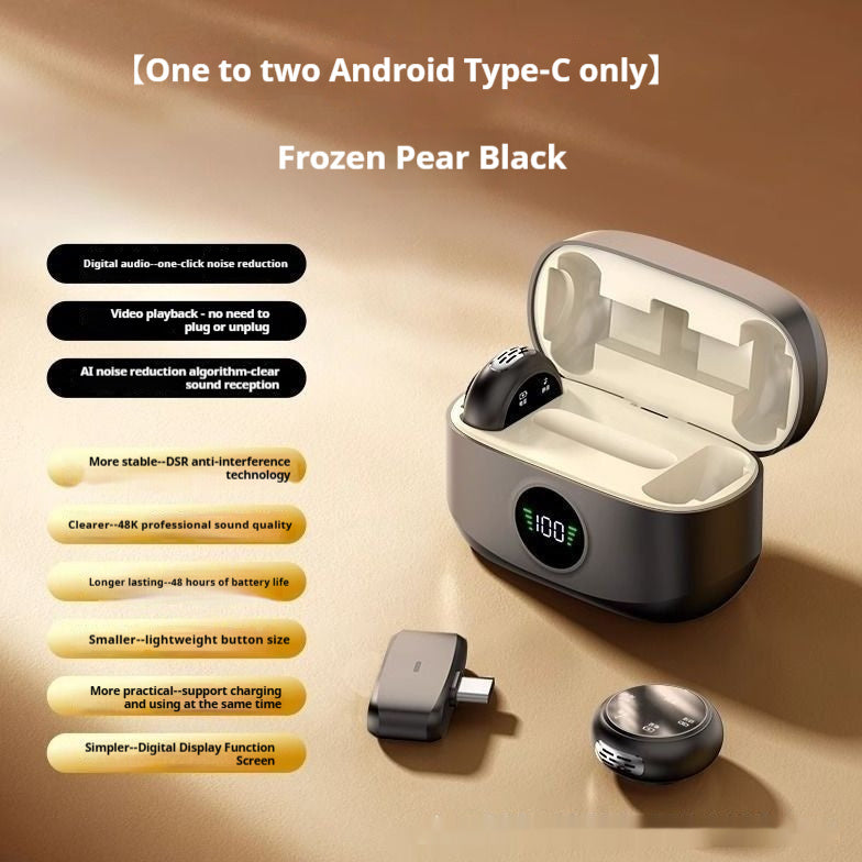 Magnetic Button Wireless Lavalier Microphone