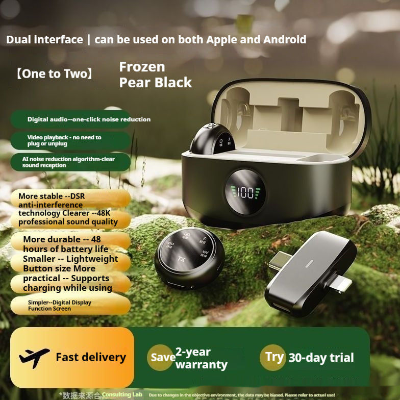 Magnetic Button Wireless Lavalier Microphone