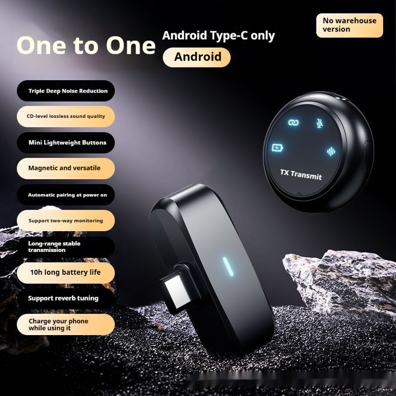 Magnetic Button Wireless Lavalier Microphone