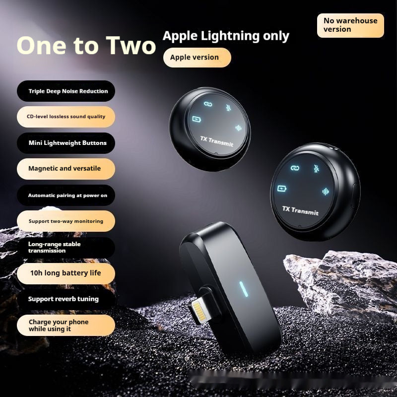 Magnetic Button Wireless Lavalier Microphone